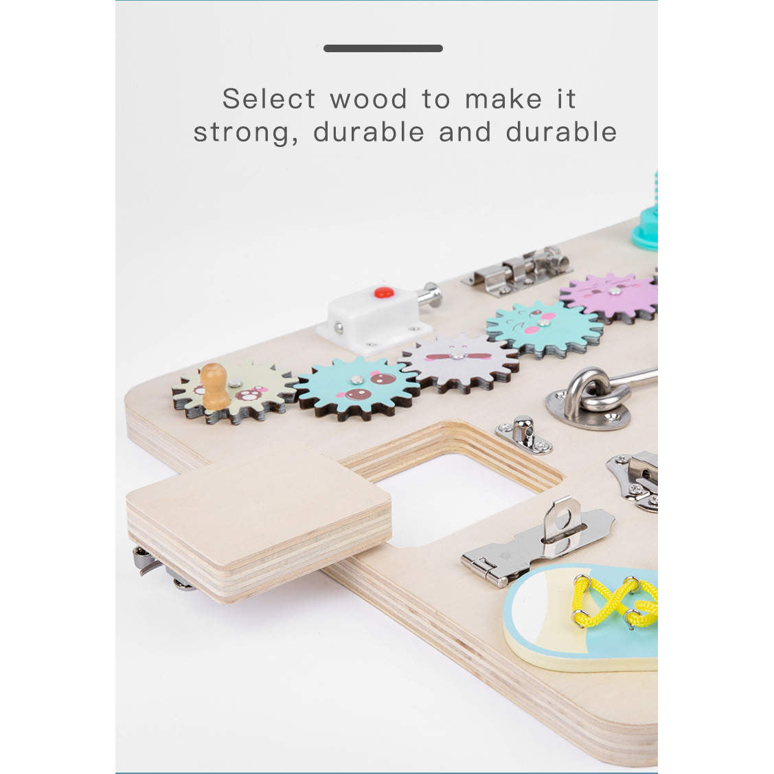 Montessori Busy Board – Activity Board for Toddlers – Fine Motor Skills Toy