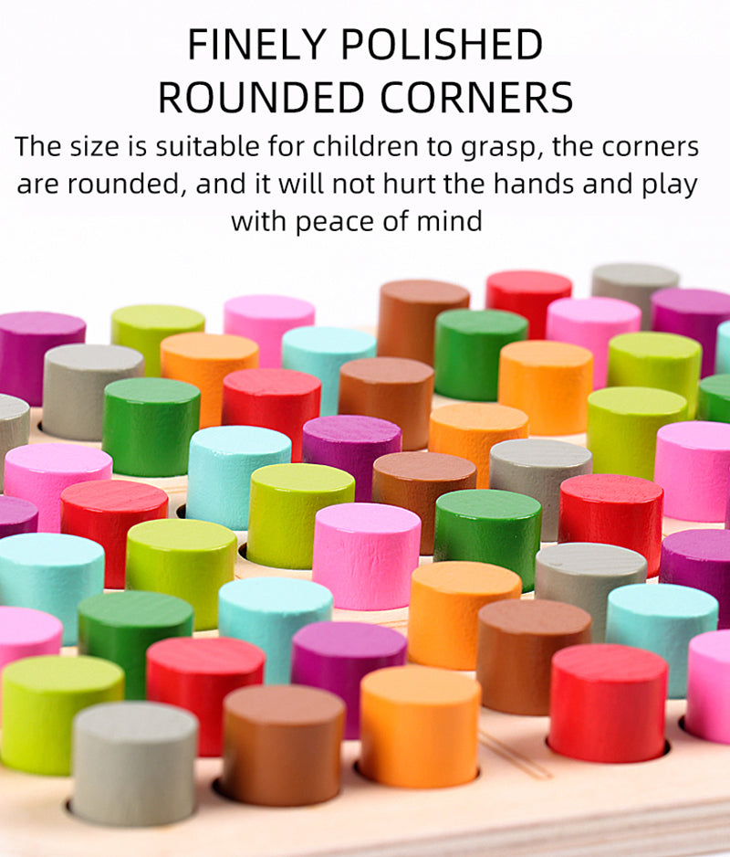 Montessori-style wooden Sudoku toy on display – eco-friendly educational product
